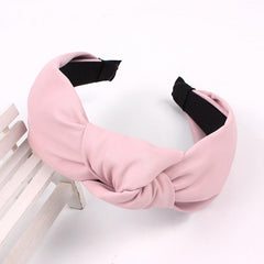 Cross Knotted Headband PU Leather Hair Loop Women's Hair Accessories