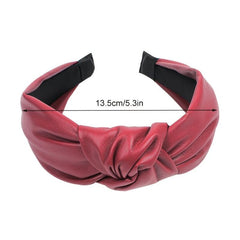 Cross Knotted Headband PU Leather Hair Loop Women's Hair Accessories