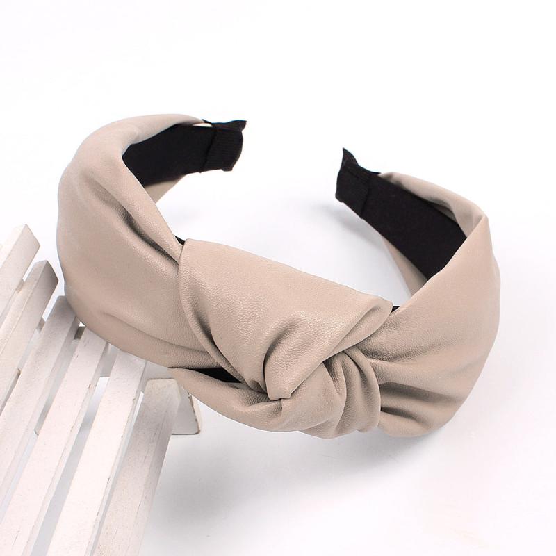 Cross Knotted Headband PU Leather Hair Loop Women's Hair Accessories