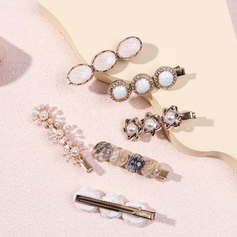 6pcs Hair Clips Non Slip Hair Decoration Girls Vacation Travel Accessory