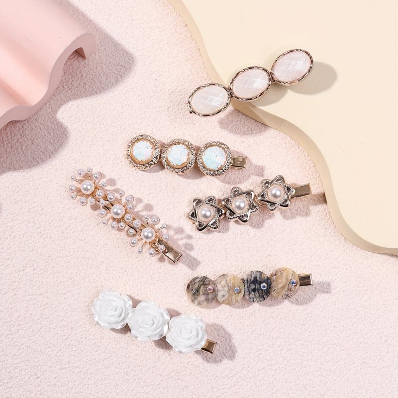 6pcs Hair Clips Non Slip Hair Decoration Girls Vacation Travel Accessory
