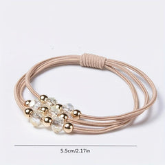 Crystal Beaded Hair Tie High Elasticity Hair Rope Style Hair Accessories