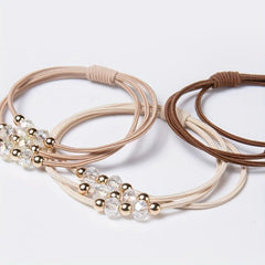 Crystal Beaded Hair Tie High Elasticity Hair Rope Style Hair Accessories