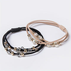 Crystal Beaded Hair Tie High Elasticity Hair Rope Style Hair Accessories