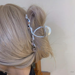 Zirconium Metal Matte Hair Claw Twist Shape Hair Claw Hair Accessories