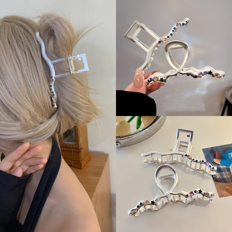 Zirconium Metal Matte Hair Claw Twist Shape Hair Claw Hair Accessories