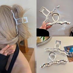 Zirconium Metal Matte Hair Claw Twist Shape Hair Claw Hair Accessories