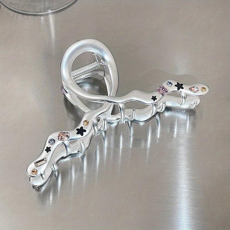 Zirconium Metal Matte Hair Claw Twist Shape Hair Claw Hair Accessories