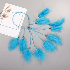 Boho Feather Tassel Headband Seaside Vacation Hair Accessory
