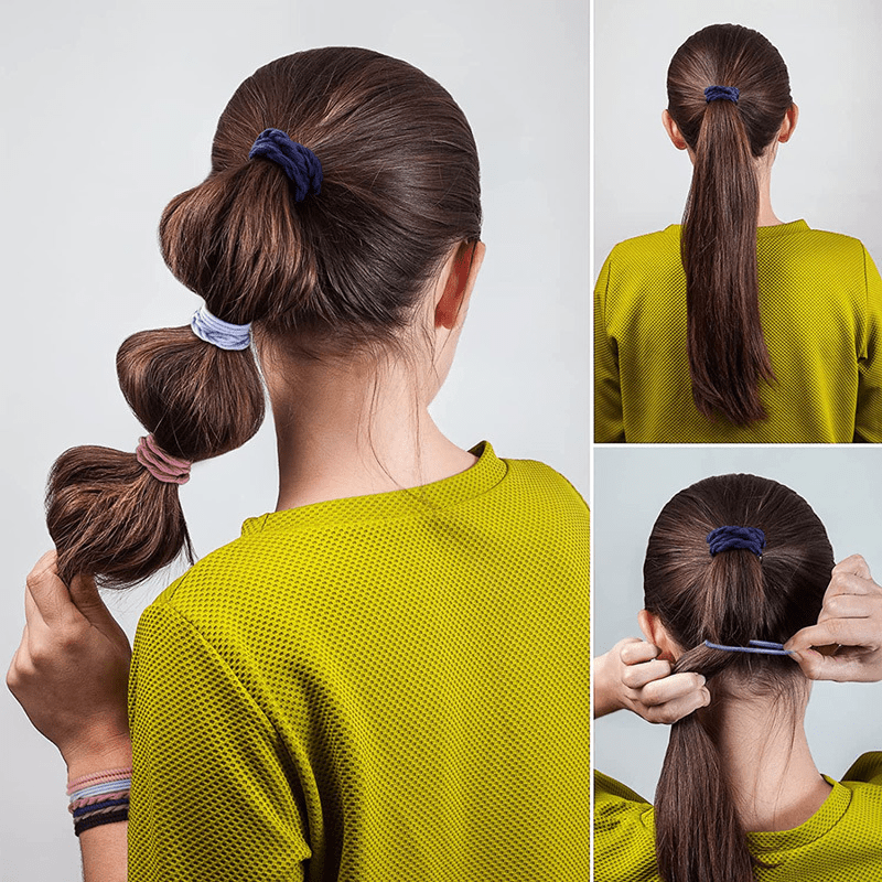 24PCS High Elasticity Hair Rope Bracelet Hair Tie