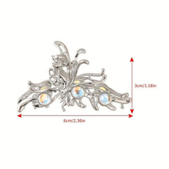 Metal Butterfly Hair Clip Large Shark Claw Headdress