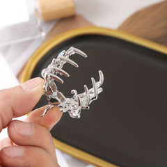 Metal Butterfly Hair Clip Large Shark Claw Headdress