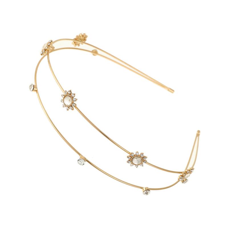 Women's Rhinestone Faux Pearl Headband Wedding Hairband