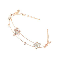 Women's Rhinestone Faux Pearl Headband Wedding Hairband