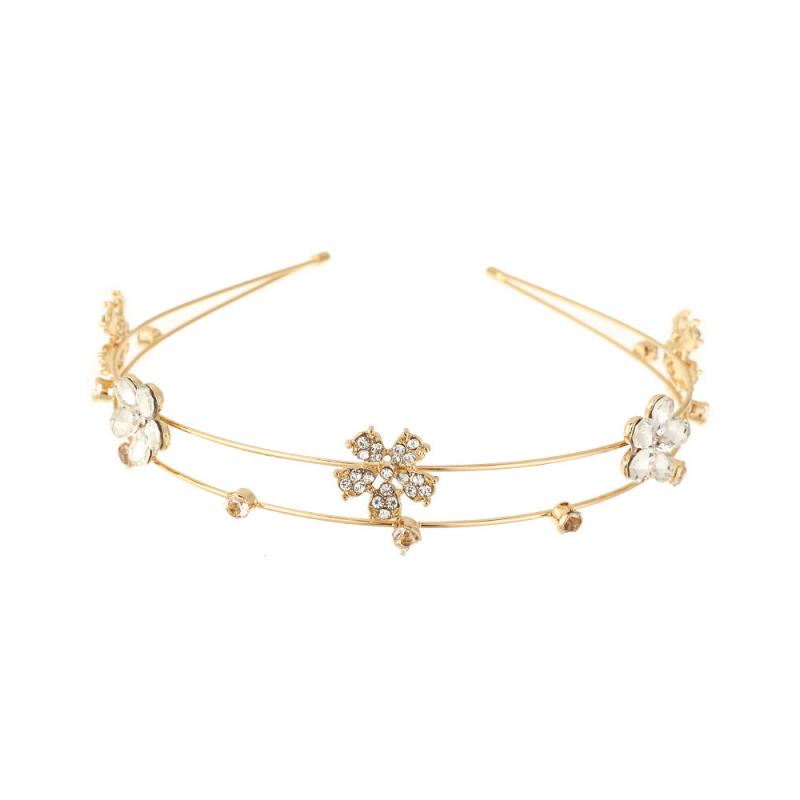 Women's Rhinestone Faux Pearl Headband Wedding Hairband