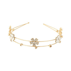 Women's Rhinestone Faux Pearl Headband Wedding Hairband