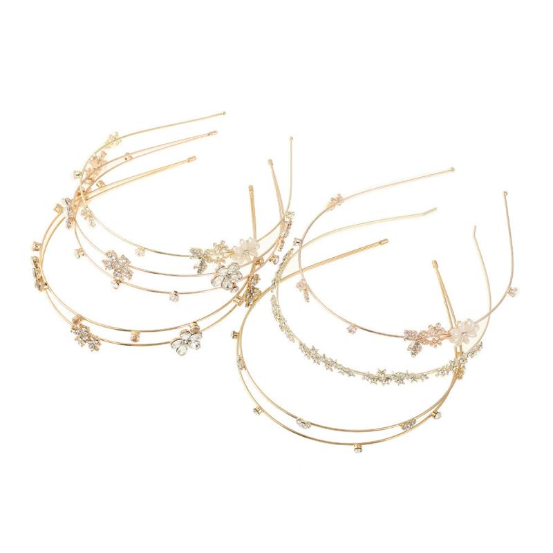 Women's Rhinestone Faux Pearl Headband Wedding Hairband