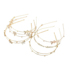Women's Rhinestone Faux Pearl Headband Wedding Hairband