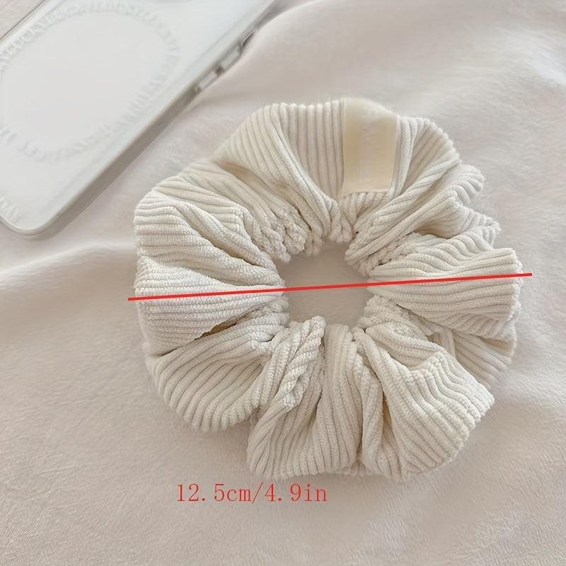 Solid Scrunchie Soft Fabric Hair Tie Ponytail Holder