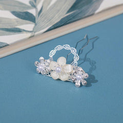 Ancient Style Headdress Silvery Hair Clip Set with Tassel