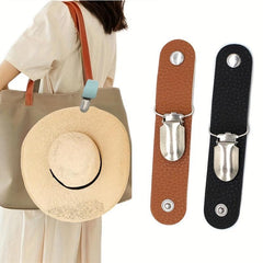 Leather Hat Clip Outdoor Backpack Luggage Storage Clip Straw Hat Accessories