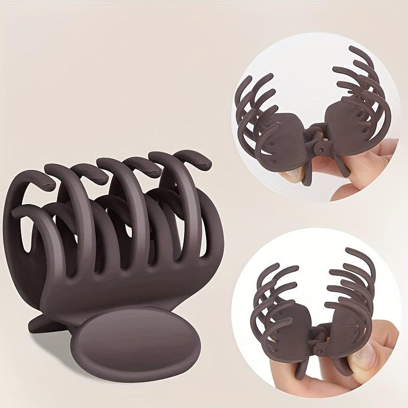 8pcs Solid Hair Claw Matte Banana Clip Non Slip Headwear