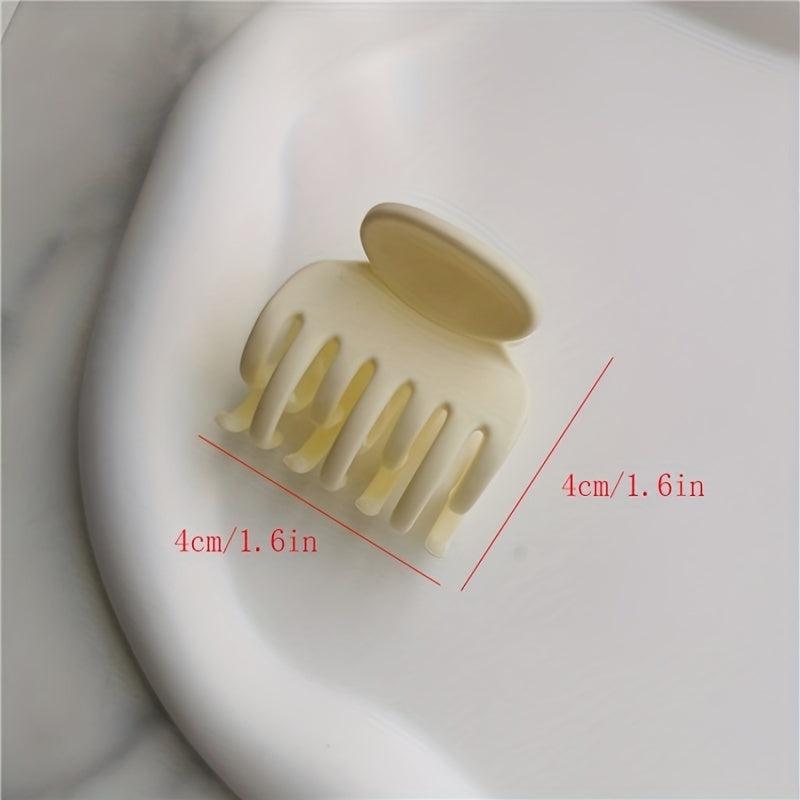 8pcs Solid Hair Claw Matte Banana Clip Non Slip Headwear