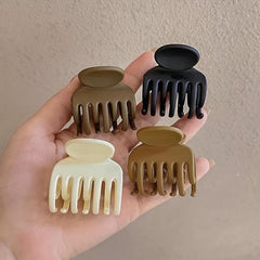 8pcs Solid Hair Claw Matte Banana Clip Non Slip Headwear