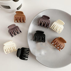 8pcs Solid Hair Claw Matte Banana Clip Non Slip Headwear