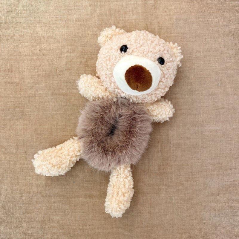Rabbit Bear Hug Bear Head Rope Female Tie Hair Plush Hair Ring