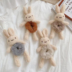 Rabbit Bear Hug Bear Head Rope Female Tie Hair Plush Hair Ring