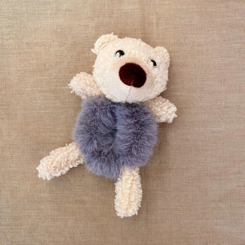 Rabbit Bear Hug Bear Head Rope Female Tie Hair Plush Hair Ring