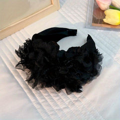 Boho Wide Headband For Women Girls Simulation Flower Head Hoop