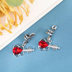 10pcs Guitar Braid Hair Beads Crystal Dreadlock Hair Ring Metal Hair Clip
