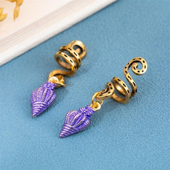 10pcs Enamel Conch Braid Hair Beads Dreadlock Hair Ring Oceans Series Hair