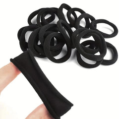 50 Seamless Hair Elastics Ties Stretchy Rubber Bands Ponytail Holder