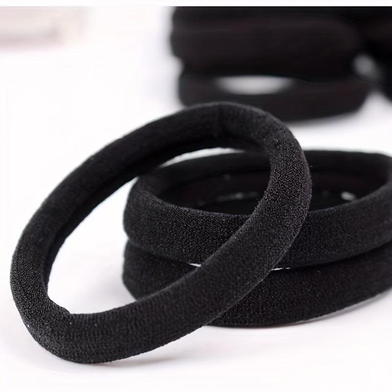 50 Seamless Hair Elastics Ties Stretchy Rubber Bands Ponytail Holder