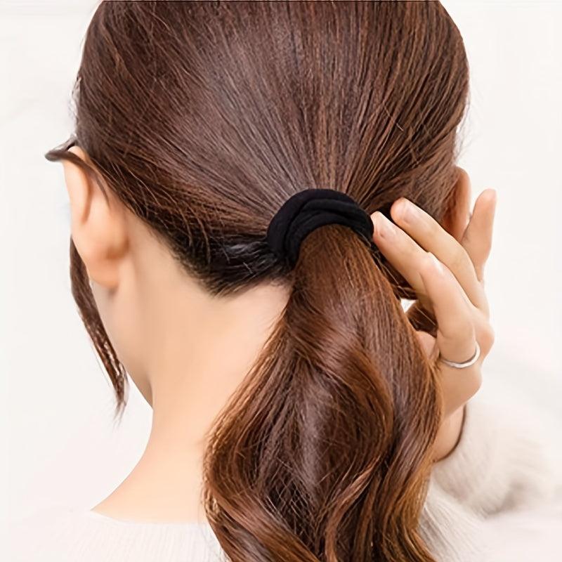 50 Seamless Hair Elastics Ties Stretchy Rubber Bands Ponytail Holder