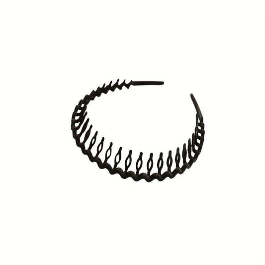 4pcs Tooth Headband Wavy Head Hoop Solid Headdress Hair Accessories For Women