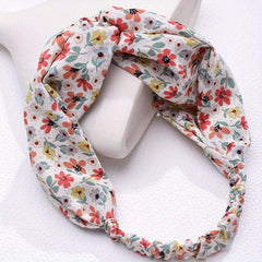 Flower Pattern Wide Brimmed Headband for Women
