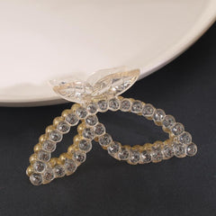 Bowknot Leaves Hair Clip Rhinestone Headdress