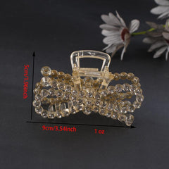 Bowknot Leaves Hair Clip Rhinestone Headdress
