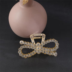 Bowknot Leaves Hair Clip Rhinestone Headdress