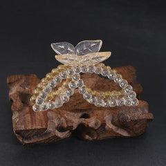 Bowknot Leaves Hair Clip Rhinestone Headdress