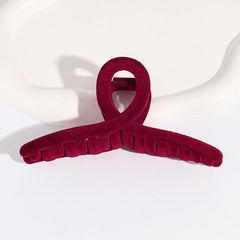 Vintage Velvet Hair Claw Solid Shark Claw Hair Accessories for Women