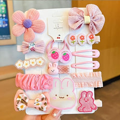 Kids Fabric Assorted Hair Clips Flower Hairpin Sweet Hair Accessories