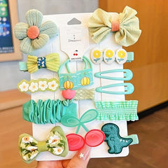Kids Fabric Assorted Hair Clips Flower Hairpin Sweet Hair Accessories