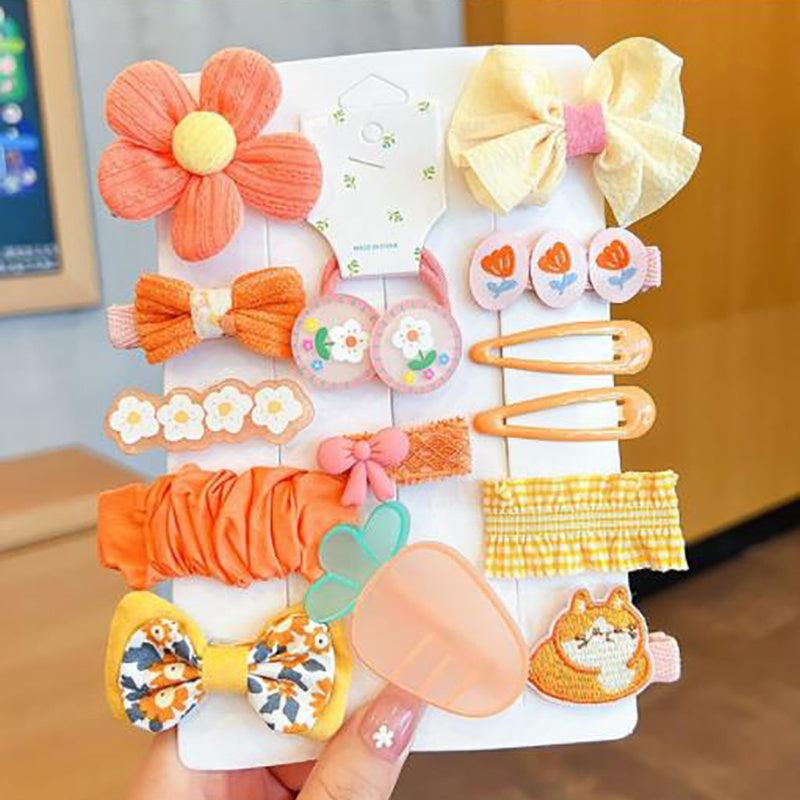 Kids Fabric Assorted Hair Clips Flower Hairpin Sweet Hair Accessories