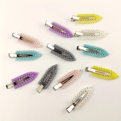 6Pcs Rhinestone No Bend Hair Clips Sparkling Hair Clips Curl Pin Barrette
