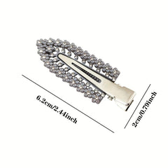 6Pcs Rhinestone No Bend Hair Clips Sparkling Hair Clips Curl Pin Barrette